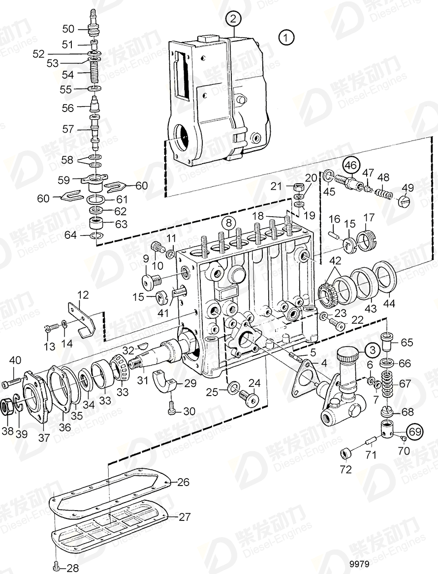 volvo penta Injection pump 862182 Drawing volvo penta Injection pump 862182 Drawing